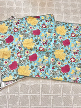 Load image into Gallery viewer, Red/Blue/Gold block print pillow (pair)
