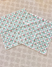 Load image into Gallery viewer, Pink/Green Trellis Pillow (pair)
