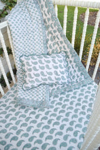 Load image into Gallery viewer, Block Print Boudoir Pillow - Mint Paisley

