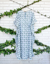 Load image into Gallery viewer, Ruffle Caftan - Mint Paisley
